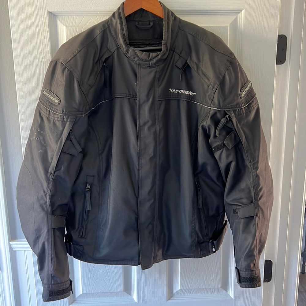 Tourmaster Motorcycle black jacket with liner